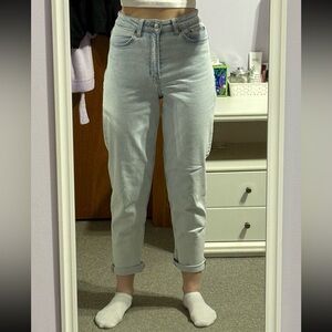 H&M High-Rise Light Wash Mom Jeans